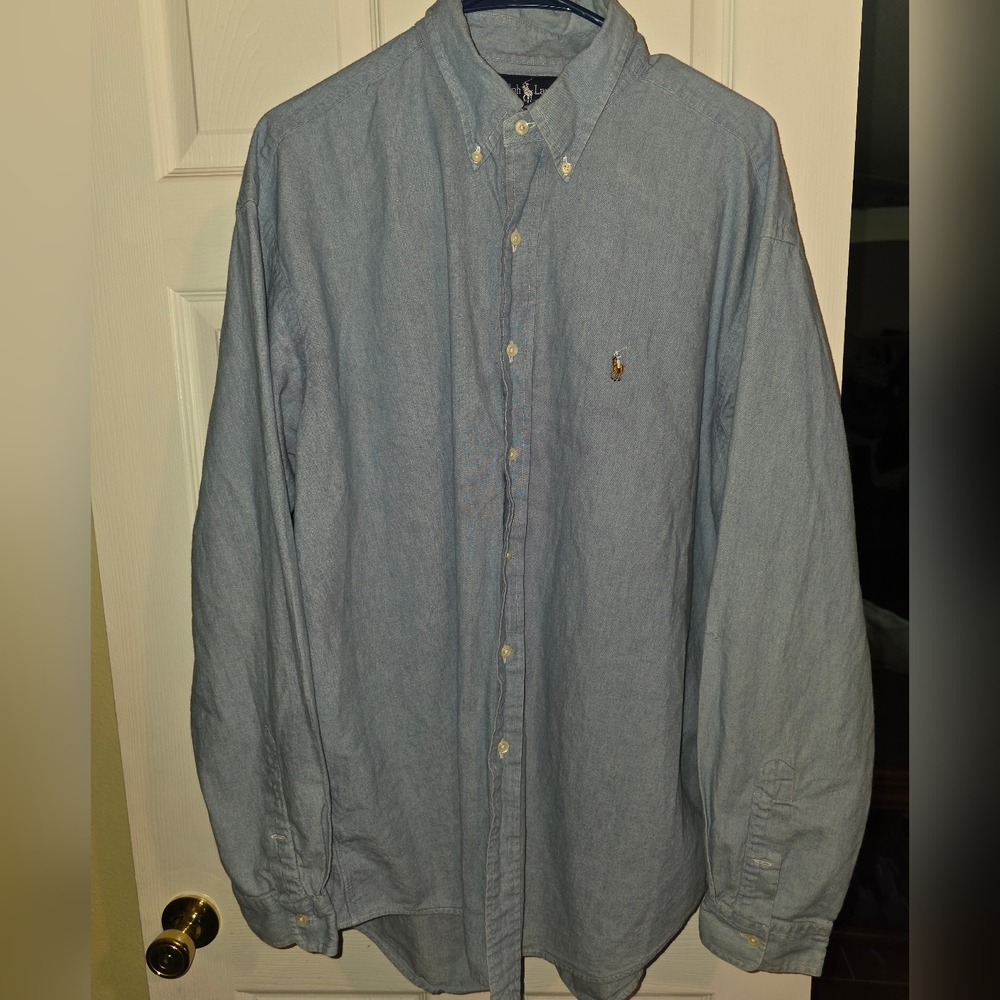Ralph Lauren Blue Casual Button Down Shirt